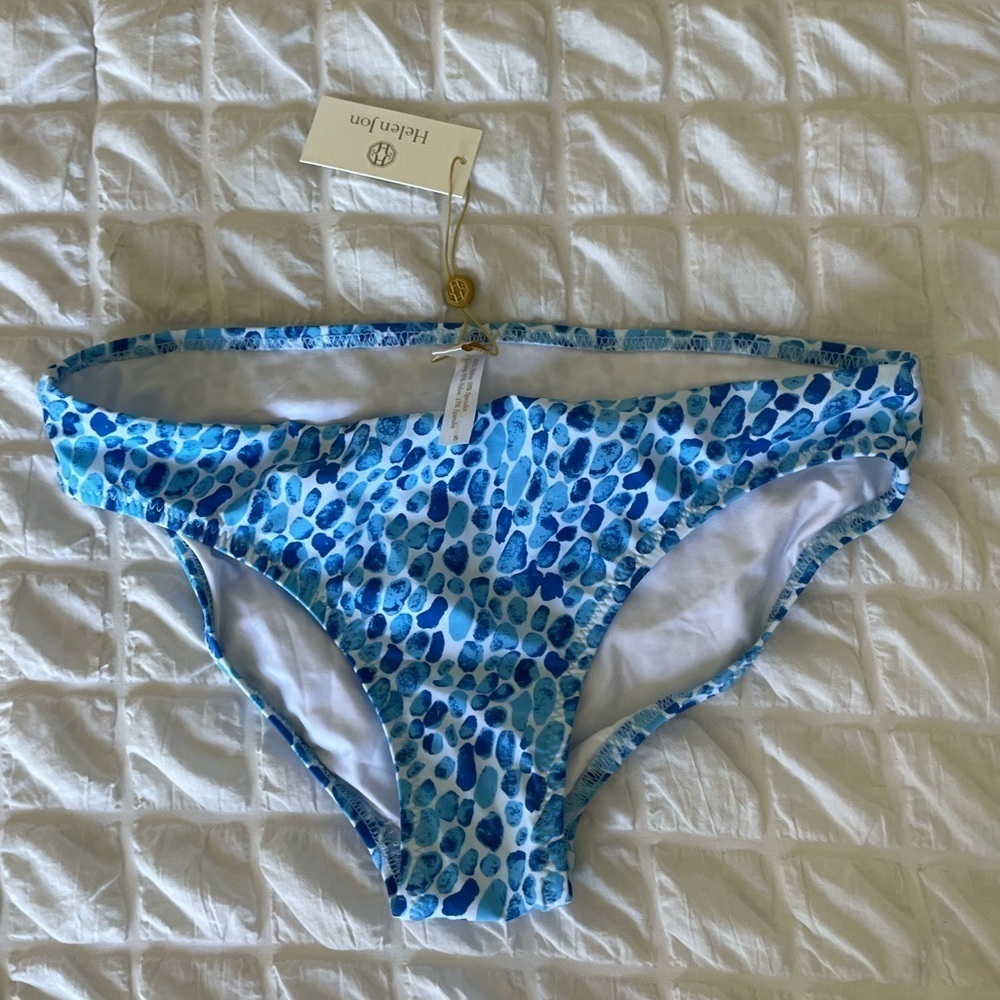 Helen Jon Blue Patterned Swim Bottom